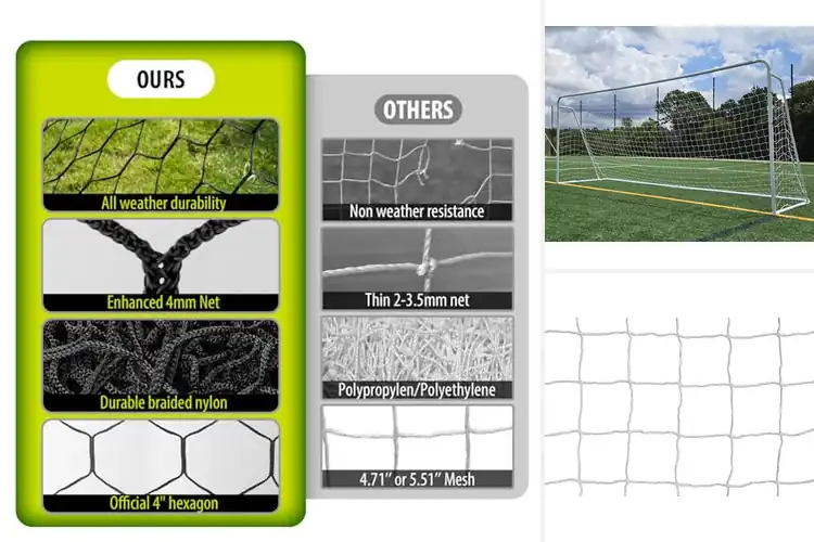 Detailed view of Best 24×8 Soccer Goal Nets