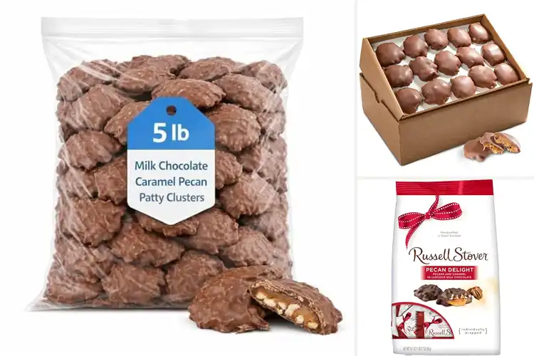 Detailed view of Best Milk Chocolate Caramel Pecans