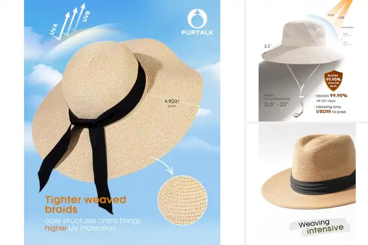 Detailed view of Best Wide Brim Sun Hats